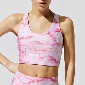 TEREZ Printed Sports Bra Pink Marble